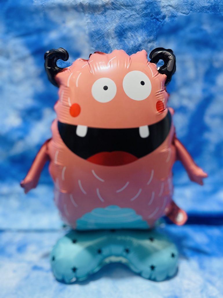Standupballon Kleines Monster in rosa