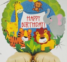 Standupballon Tierparty Happy Birthday