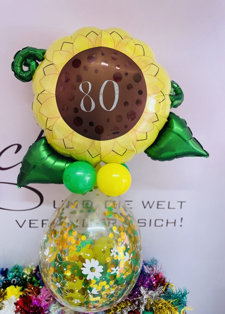 Stufferballon mit Sonnenblume