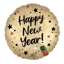FLB Happy New Year! rund; 45cm; gold