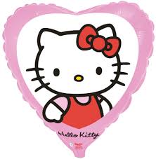 Folienherz Hello Kitty