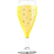 Folienballon Sektglas