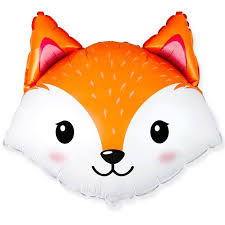 Folienballon lächelnder Fuchskopf
