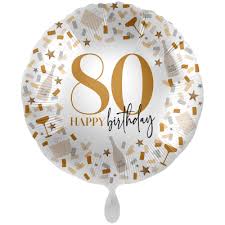 FL-Ballon 80 HAPPY birthday; 75cm; rund