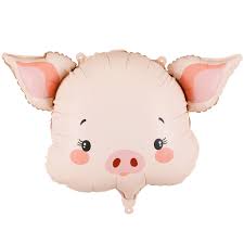 FL-Balon Schweinchenkopf; 70cm