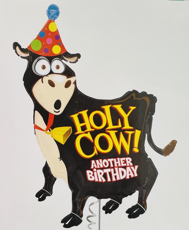Folienballon Holy Cow! Another Birthday