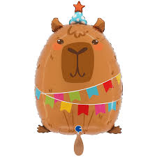 Folienballon Capybara in Partylaune